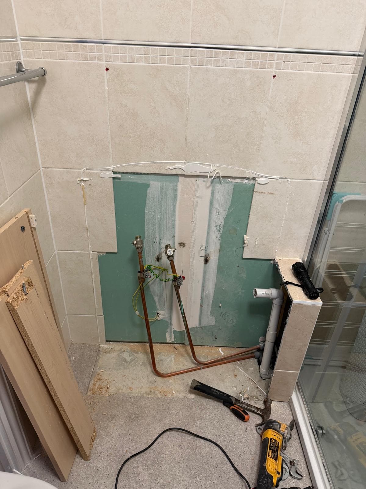 Bathroom Plumbing & Toilet Installation — before
