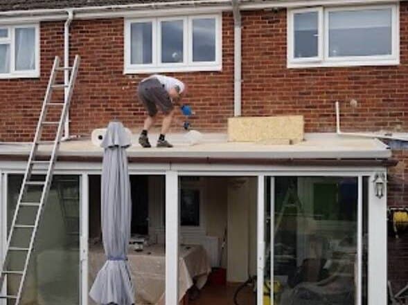 Laying a new GRP fibreglass conservatory roof